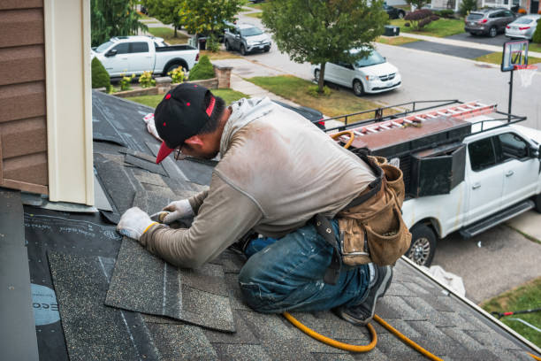 Professional Storm Damage Roof Repair technician working in Stacy, MN
